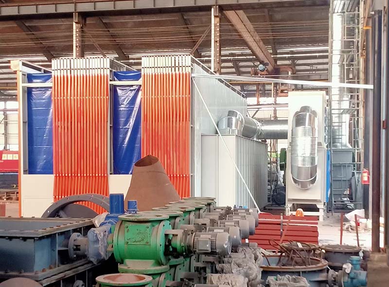 伸縮式噴漆房安裝圖片 伸縮式噴漆房安裝圖片